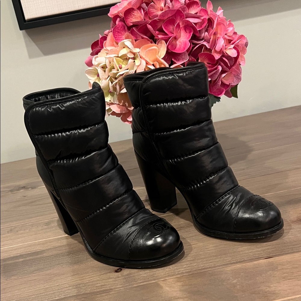 CHANEL Black Quilted Women's Booties